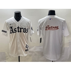 Men Houston Astros Team Big Logo White Gothic  27Houston Born Barrio Raised 27 Limited Stitched Baseball Jersey 005