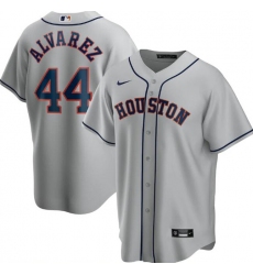 Men's Houston Astros Grey #44 Yordan Alvarez Cool Base Stitched MLB Jersey