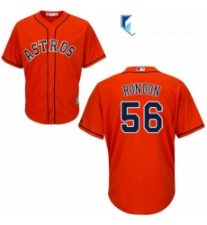 Mens Majestic Houston Astros 56 Hector Rondon Replica Orange Alternate Cool Base MLB Jersey 