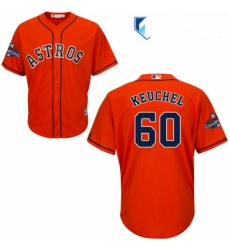 Mens Majestic Houston Astros 60 Dallas Keuchel Replica Orange Alternate 2017 World Series Champions Cool Base MLB Jersey