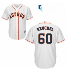 Mens Majestic Houston Astros 60 Dallas Keuchel Replica White Home Cool Base MLB Jersey