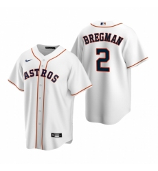 Mens Nike Houston Astros 2 Alex Bregman White Home Stitched Baseball Jerse