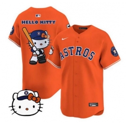 Women Houston Astros Orange 2025 Hello Kitty Limited Baseball Jersey