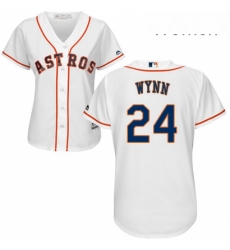 Womens Majestic Houston Astros 24 Jimmy Wynn Authentic White Home Cool Base MLB Jersey 