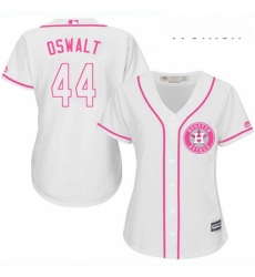 Womens Majestic Houston Astros 44 Roy Oswalt Authentic White Fashion Cool Base MLB Jersey