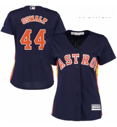 Womens Majestic Houston Astros 44 Roy Oswalt Replica Navy Blue Alternate Cool Base MLB Jersey