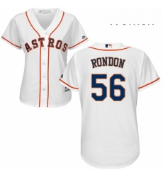 Womens Majestic Houston Astros 56 Hector Rondon Replica White Home Cool Base MLB Jersey 