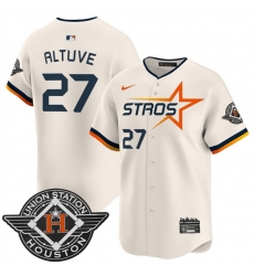 Youth Houston Astros 27 Jose Altuve Cream 2025 City Connect Limited Stitched Baseball Jersey Youth Houston Astros 27 Jose Altuve Cream 2025 City Connect Limited Stitched Baseball Jersey