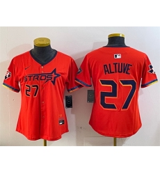 Youth Houston Astros 27 Jose Altuve Orange 2025 City Connect With Texas Patch Limited Stitched Baseball Jersey Youth Houston Astros 27 Jose Altuve Orange 2025 City Connect With Texas Patch Limited Stitched Baseball Jersey