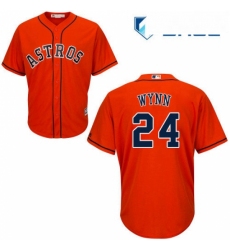 Youth Majestic Houston Astros 24 Jimmy Wynn Replica Orange Alternate Cool Base MLB Jersey 