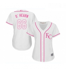 Womens Kansas City Royals 66 Ryan O Hearn Replica White Fashion Cool Base Baseball Jersey 