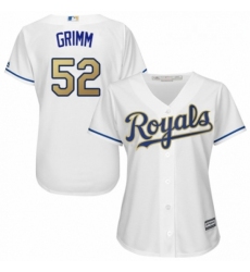 Womens Majestic Kansas City Royals 52 Justin Grimm Authentic White Home Cool Base MLB Jersey 
