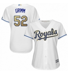 Womens Majestic Kansas City Royals 52 Justin Grimm Replica White Home Cool Base MLB Jersey 