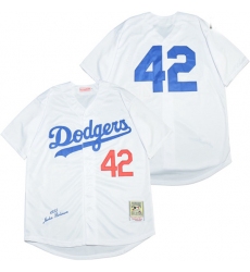 Los Angeles Dodgers 42 Jackie Robinson White 1955 Cooperstown Collection Jersey