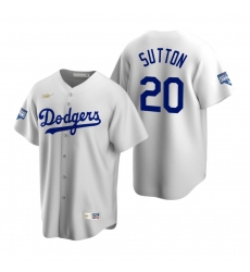 Men Brooklyn Los Angeles Dodgers 20 Don Sutton White 2020 World Series Champions Cooperstown Collection Jersey