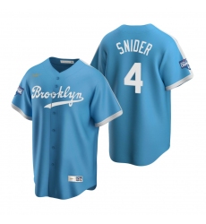Men Brooklyn Los Angeles Dodgers 4 Duke Snider Light Blue 2020 World Series Champions Cooperstown Collection Jersey