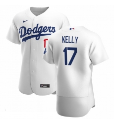 Men Los Angeles Dodgers 17 Joe Kelly Men Nike White Home 2020 Flex Base Player MLB Jersey