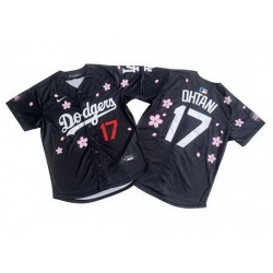 Men Los Angeles Dodgers 17 Shohei Ohtani Black 2025 Tokyo Series Limited Stitched Baseball Jersey