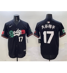 Men Los Angeles Dodgers 17 Shohei Ohtani Black Mexico Flag Limited Stitched Baseball Jersey Men Los Angeles Dodgers 17 Shohei Ohtani Black Mexico Flag Limited Stitched Baseball Jersey