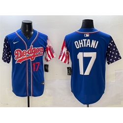 Men Los Angeles Dodgers 17 Shohei Ohtani Royal Limited Stitched Baseball Jersey