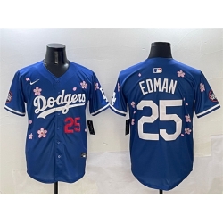 Men Los Angeles Dodgers 25 Tommy Edman Royal 2025 Tokyo Series Limited Stitched Baseball Jersey