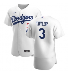 Men Los Angeles Dodgers 3 Chris Taylor Men Nike White Home 2020 Flex Base Player MLB Jersey