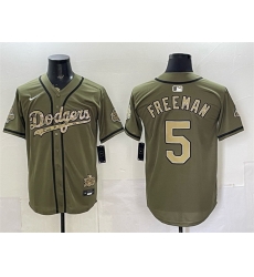 Men Los Angeles Dodgers 5 Freddie Freeman Olive 2026 Armed Forces Day Stitched Baseball Jersey Men Los Angeles Dodgers 5 Freddie Freeman Olive 2026 Armed Forces Day Stitched Baseball Jersey