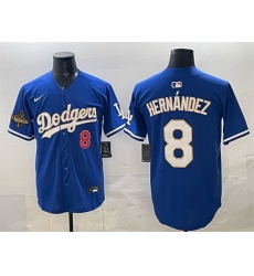 Men Los Angeles Dodgers 8 Enrique Hernandez Royal 2025 World Series Champions Patch Limited Stitched Baseball Jersey Men Los Angeles Dodgers 8 Enrique Hernandez Royal 2025 World Series Champions Patch Limited Stitched Baseball Jersey