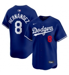 Men Los Angeles Dodgers 8 Enrique Hernandez Royal Limited Stitched Baseball Jersey