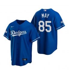 Men Los Angeles Dodgers 85 Dustin May Royal 2020 World Series Champions Replica Jersey