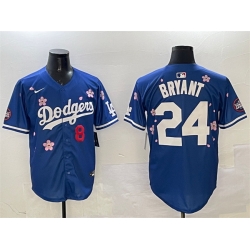 Men Los Angeles Dodgers Front 8 Back 24 Kobe Bryant Royal 2025 Tokyo Series Limited Stitched Baseball Jersey