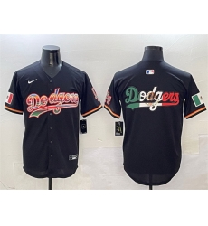 Men Los Angeles Dodgers Team Big Logo Black Mexico Limited Stitched Baseball Jersey Men Los Angeles Dodgers Team Big Logo Black Mexico Limited Stitched Baseball Jersey