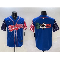 Men Los Angeles Dodgers Team Big Logo Royal Limited Stitched Baseball Jersey