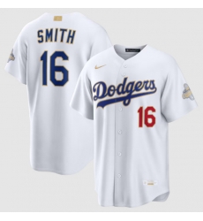 Men Los Angeles Dodgers Will Smith Nike White 2026 Gold Collection Stadium Jersey