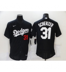 Men's Los Angeles Dodgers #31 Mike Piazza Black Elite Nike Jersey