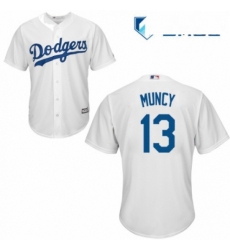 Mens Majestic Los Angeles Dodgers 13 Max Muncy Replica White Home Cool Base MLB Jersey 