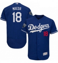 Mens Majestic Los Angeles Dodgers 18 Kenta Maeda Royal Blue Alternate Flex Base Collection 2018 World Series Jersey