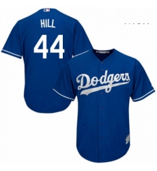 Mens Majestic Los Angeles Dodgers 44 Rich Hill Replica Royal Blue Alternate Cool Base MLB Jersey 
