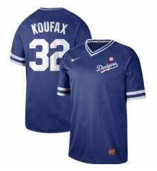 Mens Nike Los Angeles Dodgers 32 Sandy Koufax Royal Authentic Cooperstown Collection Stitched Baseball Jerse