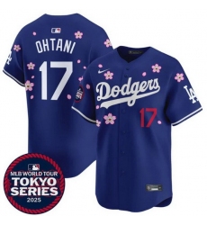 Women Los Angeles Dodgers 17 Shohei Ohtani Royal 2025 Tokyo Series Limited Stitched Baseball Jersey