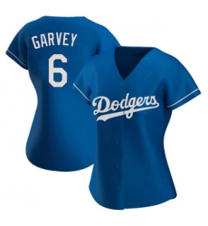 Women Los Angeles Dodgers Steve Garvey #6 Blue Stitched Baseball Jersey