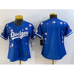 Youth Los Angeles Dodgers Blank Royal 2025 Tokyo Series Limited Stitched Baseball Jersey