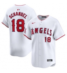 Men Los Angeles Angels 18 Nolan Schanuel White Home Limited Stitched Baseball Jersey
