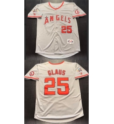 Men Los Angeles Angels 25 Troy Glaus Grey With 2002 World Series Patch Stitched Baseball Jersey Men Los Angeles Angels 25 Troy Glaus Grey With 2002 World Series Patch Stitched Baseball Jersey