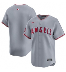 Men Los Angeles Angels Blank Grey Away Limited Stitched Baseball Jersey
