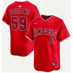 Men Nike Los Angeles Nike Jose Soriano #59 Red Stitched FLex base Jersey