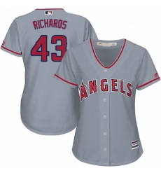 Womens Majestic Los Angeles Angels of Anaheim 43 Garrett Richards Authentic Grey Road Cool Base MLB Jersey