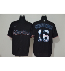 Marlins 16 Jose Fernandez Black 2020 Nike Cool Base Fashion Jersey