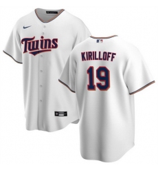 Men Minnesota Twins 19 Alex Kirilloff White Cool Base Stitched Baseball Jersey