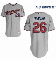 Mens Majestic Minnesota Twins 26 Max Kepler Replica Grey Road Cool Base MLB Jersey